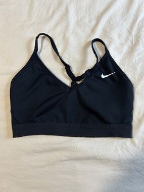 Nike Black Strappy Light-Support Sports Bra - Medium